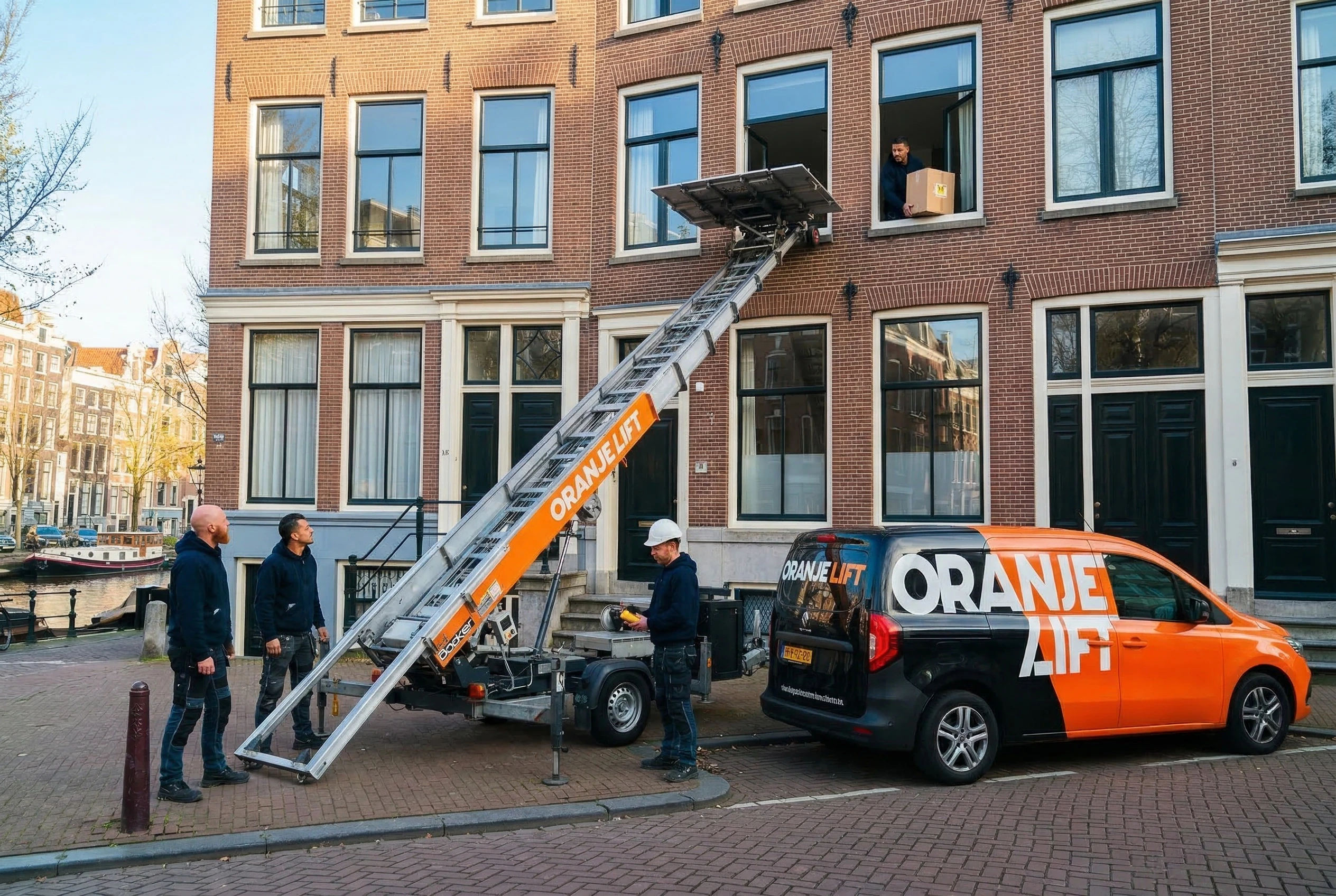 Professionele verhuislift bij appartement Leiden